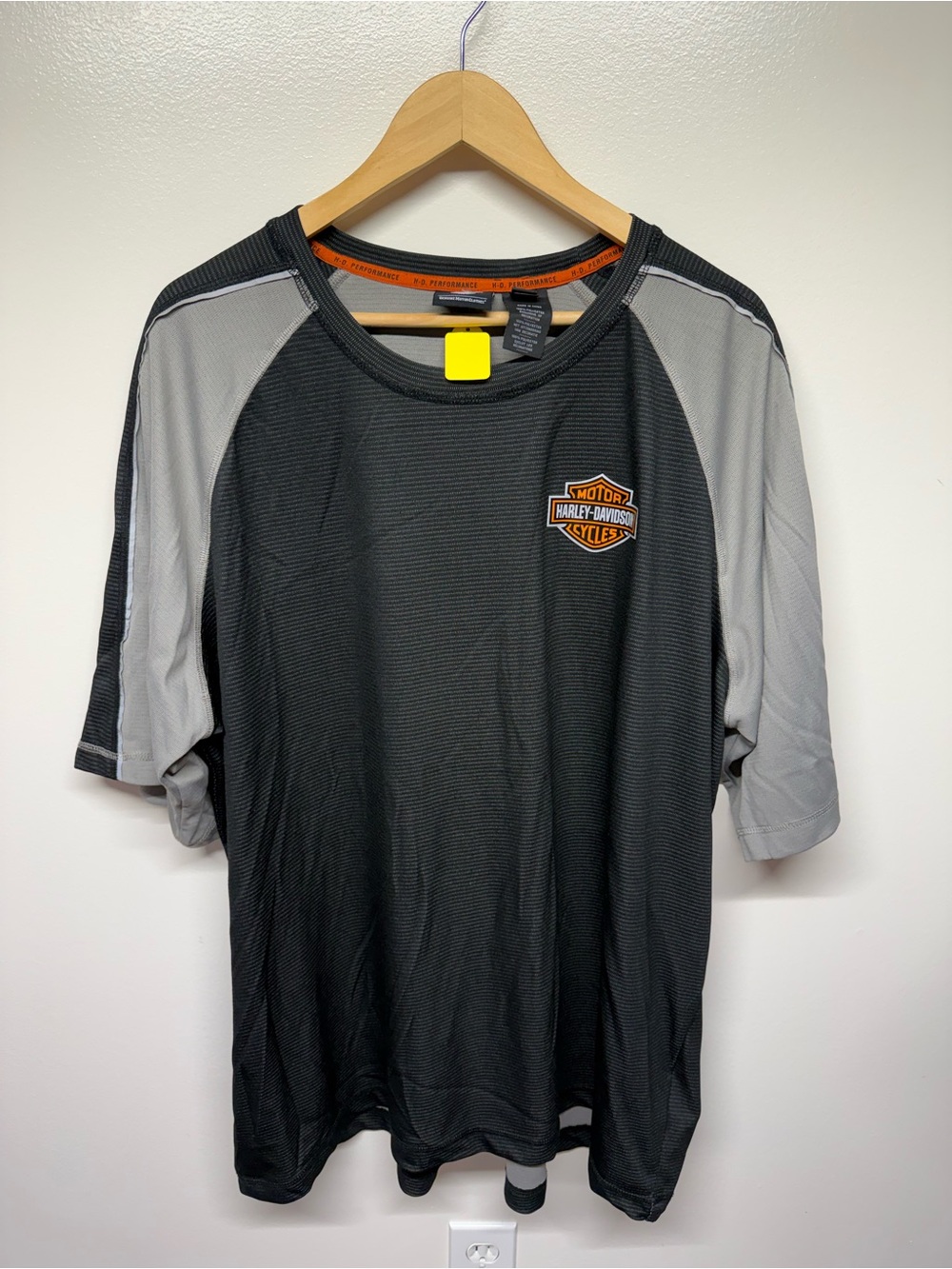 Harley-Davidson Black & Gray Raglan Short Sleeve Tee